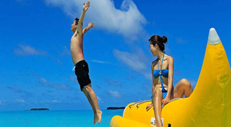 Angsana Ihuru Island Maldives - Banana Ride
